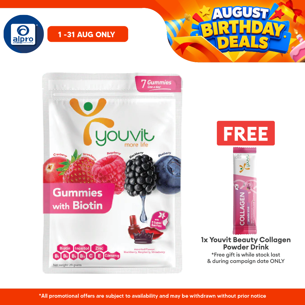 Youvit Beauty Biotin Gummies Mix Berry | 7s Youvit