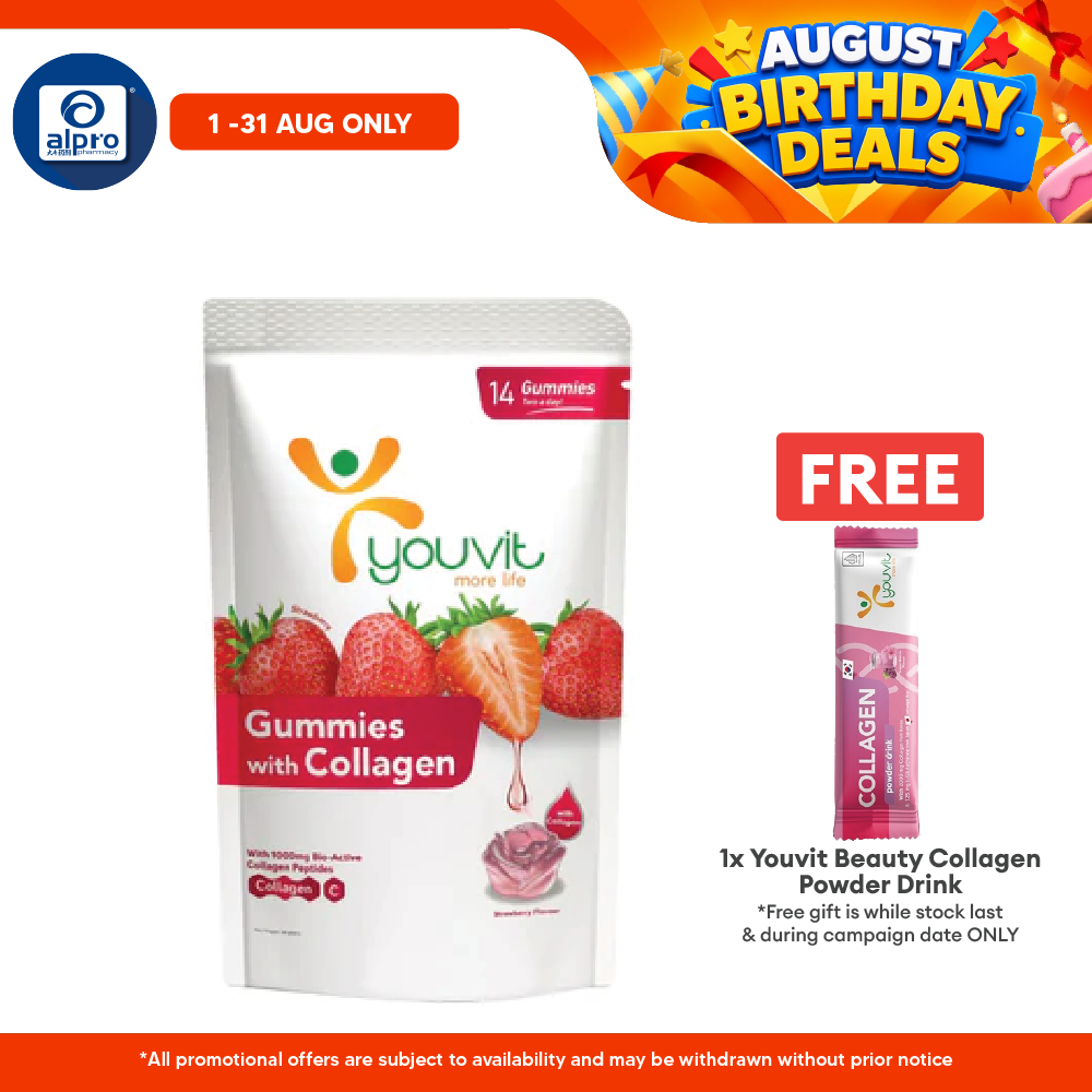 Youvit Beauty Collagen Gummies Strawberry | 14s Youvit