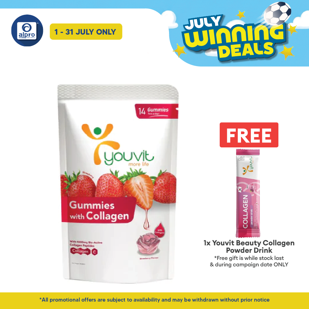 Youvit Beauty Collagen Gummies Strawberry | 14s Youvit