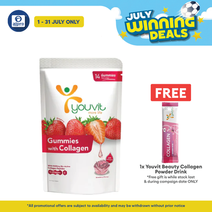 Youvit Beauty Collagen Gummies Strawberry | 14s Youvit