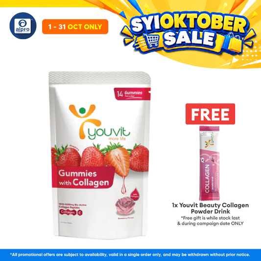 Youvit Beauty Collagen Gummies Strawberry | 14s