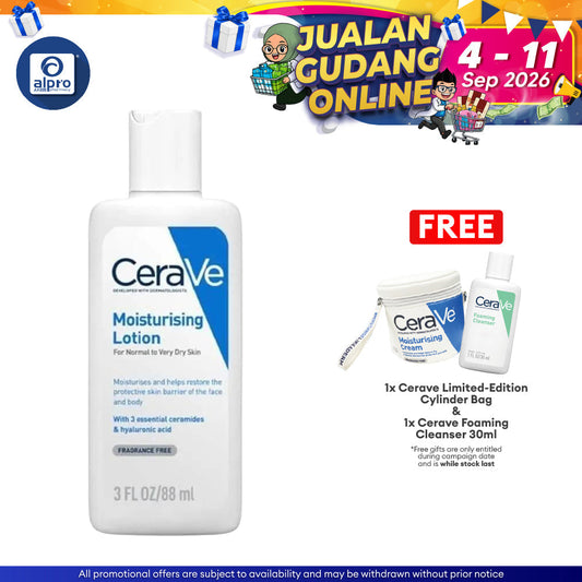 Cerave Daily Moist Lotion 88ml | Provides Long-Lasting Hydration Cerave