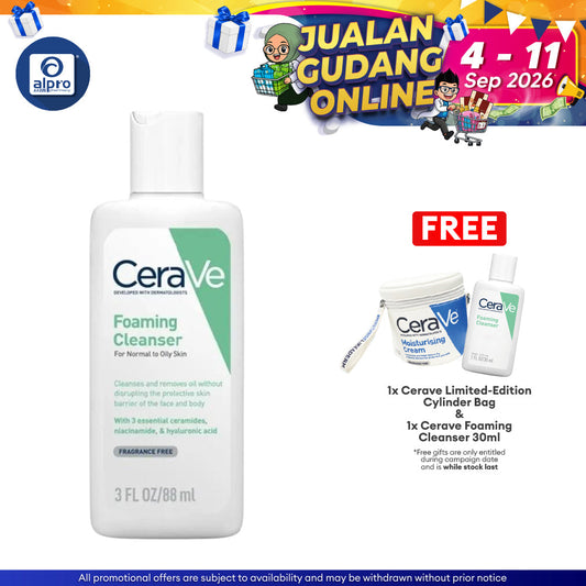 Cerave Foaming Cleanser 88ml | Helps Restore Skin Moisture Cerave