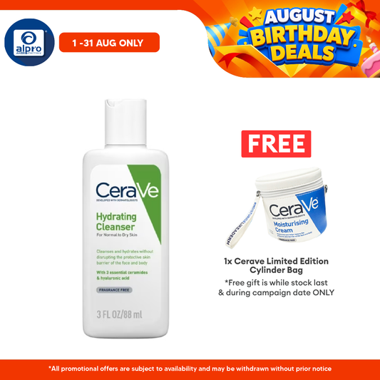 Cerave Hydrating Cleanser 88ml | For Normal and Dry Skin Cerave
