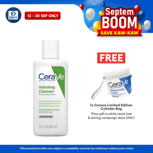 Cerave Hydrating Cleanser 88ml | For Normal and Dry Skin