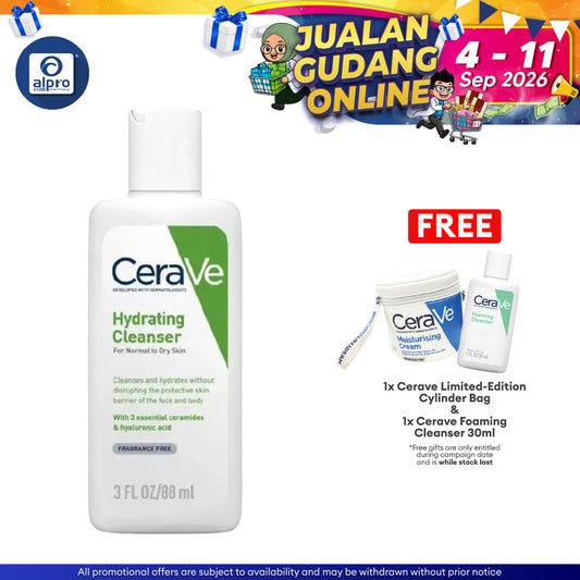 Cerave Hydrating Cleanser 88ml | For Normal and Dry Skin Cerave