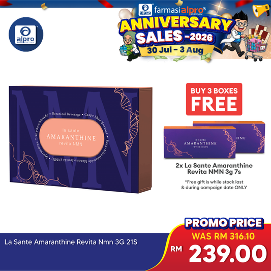 La Sante Amaranthine Revita NMN 3g (21s) | Support Cellular Health & Promote Healthy Aging La Sante