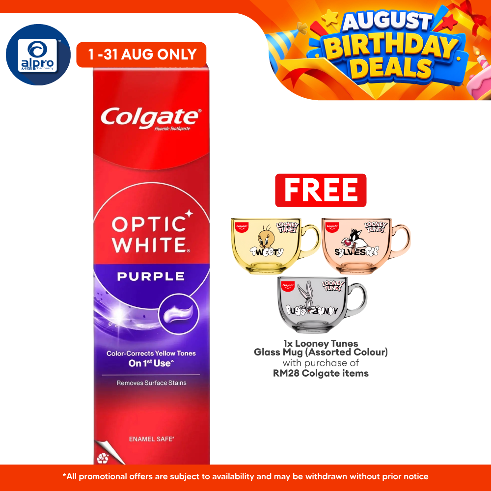 Colgate Optic White Purple Fresh Mint Toothpaste 100g Colgate