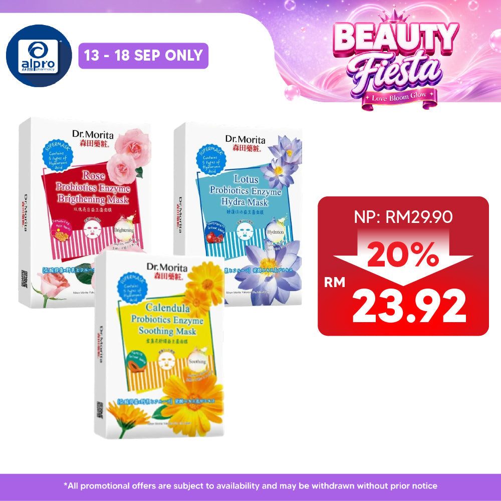 Dr.Morita Probiotic Enzyme Hydra Facial Mask Series | 4s, Variants Type