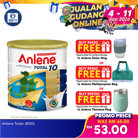 Anlene Total 10 Milk Powder 800g | High Calcium Milk Formula Anlene