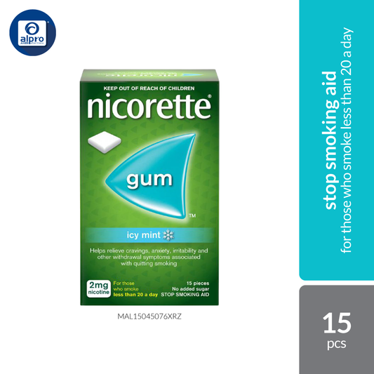 Nicorette  Icy Mint Gum 2mg 15s Nicorette