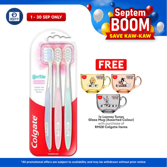 Colgate Gentle Toothbrush 3s (Clean / Gum Care / Charcoal) Colgate