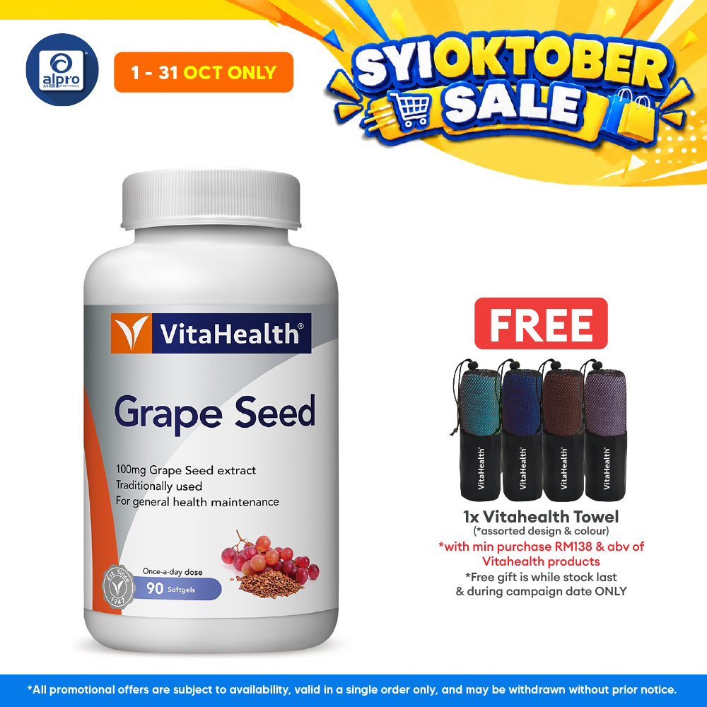 Vitahealth Grape Seed 90s | Strong Antioxidant Protection