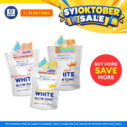 GSO Mini White Glow Conc Whitening Body Lotion 50ml with (Vitamin C/Gluthathione & Arbutin/Luminescine)