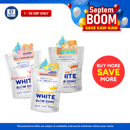 GSO Mini White Glow Conc Whitening Body Lotion 50ml with (Vitamin C/Gluthathione & Arbutin/Luminescine) GSO Miniature