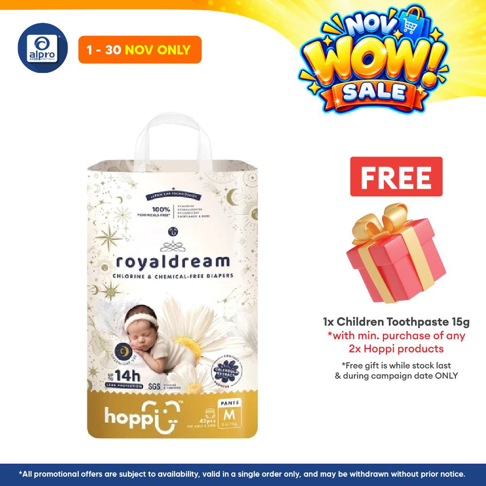 Hoppi Royal Dream Diaper Pant M 42s | Chlorine-Free
