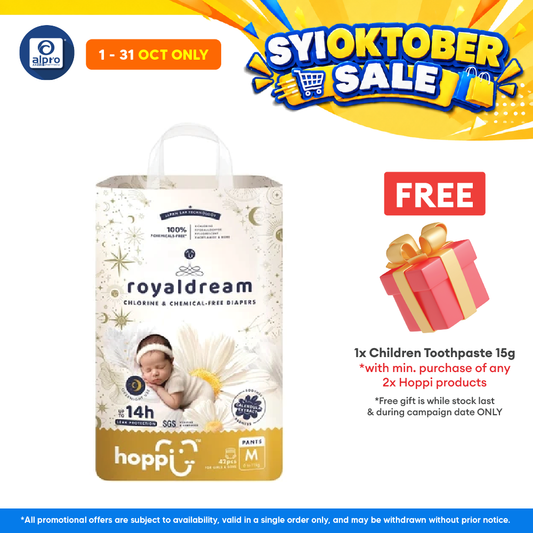 Hoppi Royal Dream Diaper Pant M 42s | Chlorine-Free