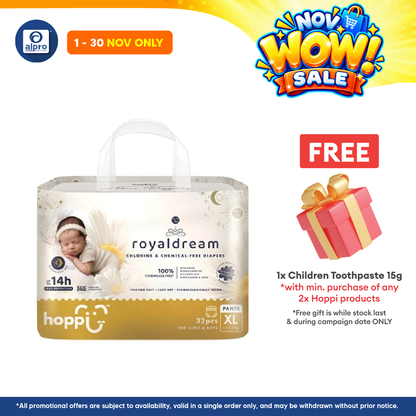 Hoppi Royal Dream Diaper Pant XL 32s | Chlorine-Free