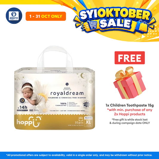 Hoppi Royal Dream Diaper Pant XL 32s | Chlorine-Free