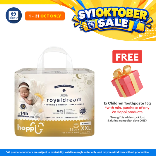 Hoppi Royal Dream Diaper Pant XXL 28s | Chemical-Free
