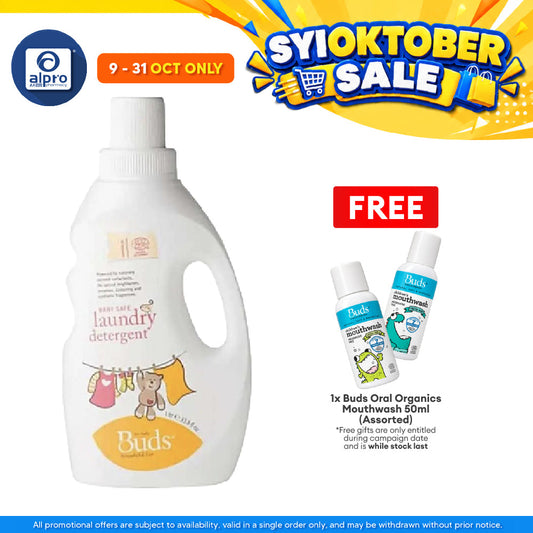 Buds Household Eco Baby Safe Laundry Detergent 1000ml | Gentle on Baby Skin