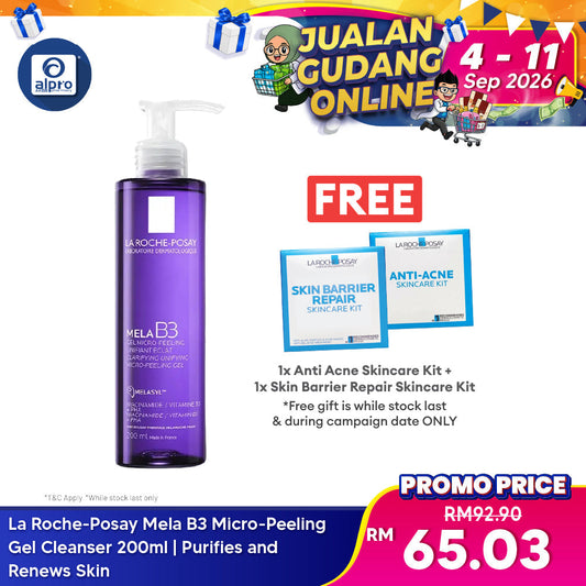 La Roche-Posay Mela B3 Micro-Peeling Gel Cleanser 200ml | Purifies and Renews Skin La Roche Posay