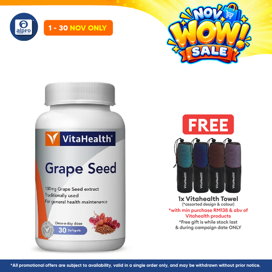 Vitahealth Grape Seed 100mg 30s