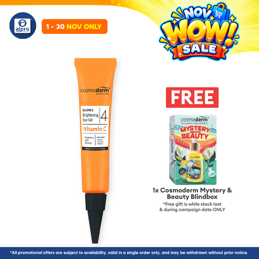 Cosmoderm Glow-C Brightening Eye Gel 20ml | Vitamin C / Brightens and Bouncy