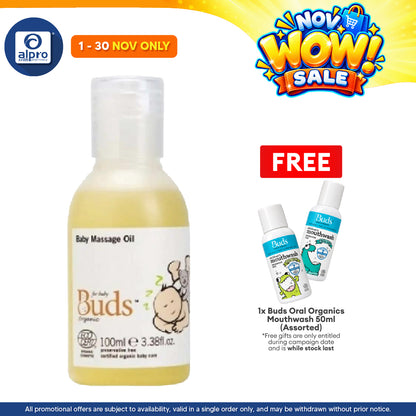 Buds Cherished Organics Baby Massage Oil 100ML