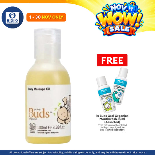 Buds Cherished Organics Baby Massage Oil 100ML