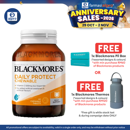 Blackmores Daily Protect Chewable 500 60s | No Added Artificial Flavours