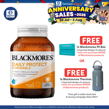 Blackmores Daily Protect Chewable 500 60s | No Added Artificial Flavours Blackmores