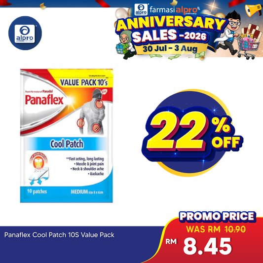 Panaflex Cool Patch 10s Value Pack | Provides Temporary Muscular Relief Panaflex