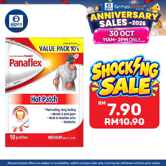 Panaflex Hot Patch 10s Value Pack | Provides Temporary Muscular Relief