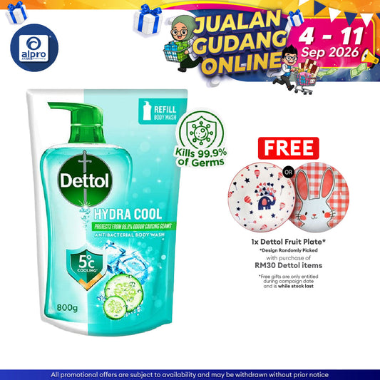 Dettol Shower Gel Hydracool Refill Pouch 800ml |  Refreshing & Cooling Dettol