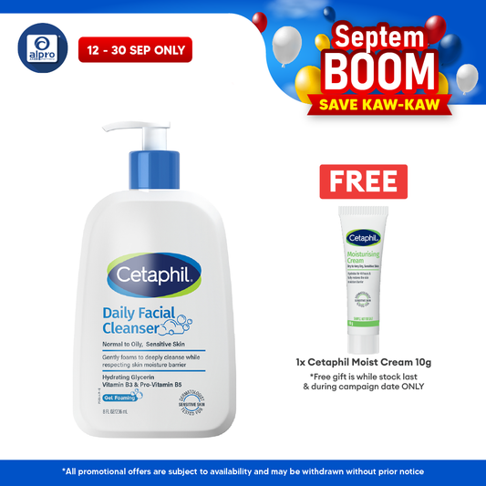 Cetaphil Daily Facial Cleanser 236ml | Effectively Removes Dirt