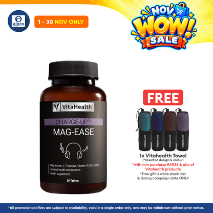 Vitahealth Charge-Up Mag-Ease 30s | Improve Mental and Sleep Quality