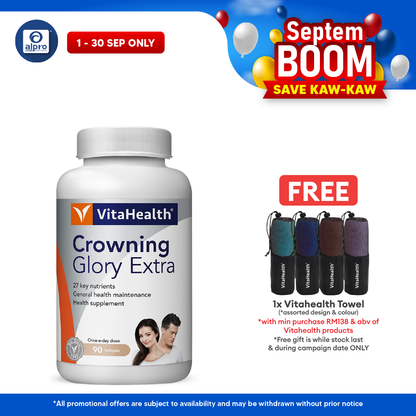 Vitahealth Crowning Glory Extra 30s | 27 Ingredients for Healthy Body Vitahealth