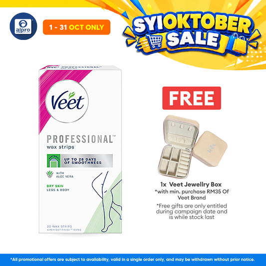 Veet Wax Strip Dry Skin 20s
