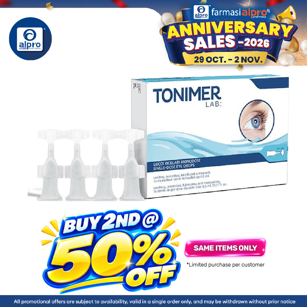 Tonimer Lab: Single-Dose Eye Drops 15 X 0.5ml | Protective and Moisturizing