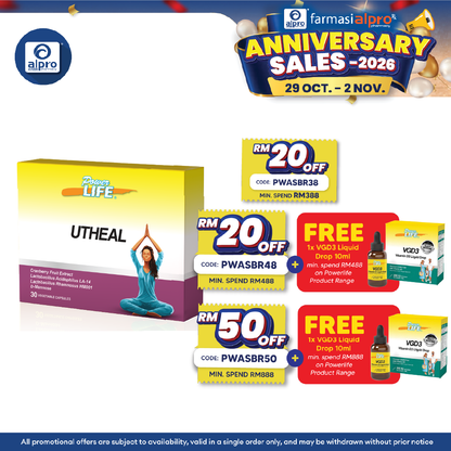 Powerlife Utheal 3 x 10s | Health Supplement