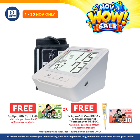 Rossmax Blood Pressure Monitor Model Z1 (Type C Cable) | 5 Years Warranty