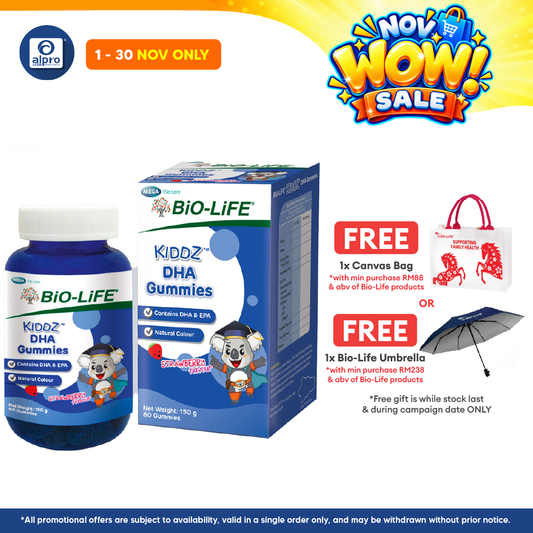 Bio-life Kiddz Dha Gummies 60s | Supports Kids Brain & Cognitive Development