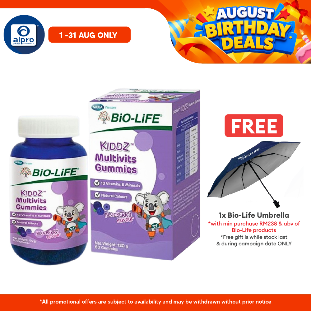 Bio-life Kiddz Multivits Gummies 60s | For Picky Eaters Kids Bio-life