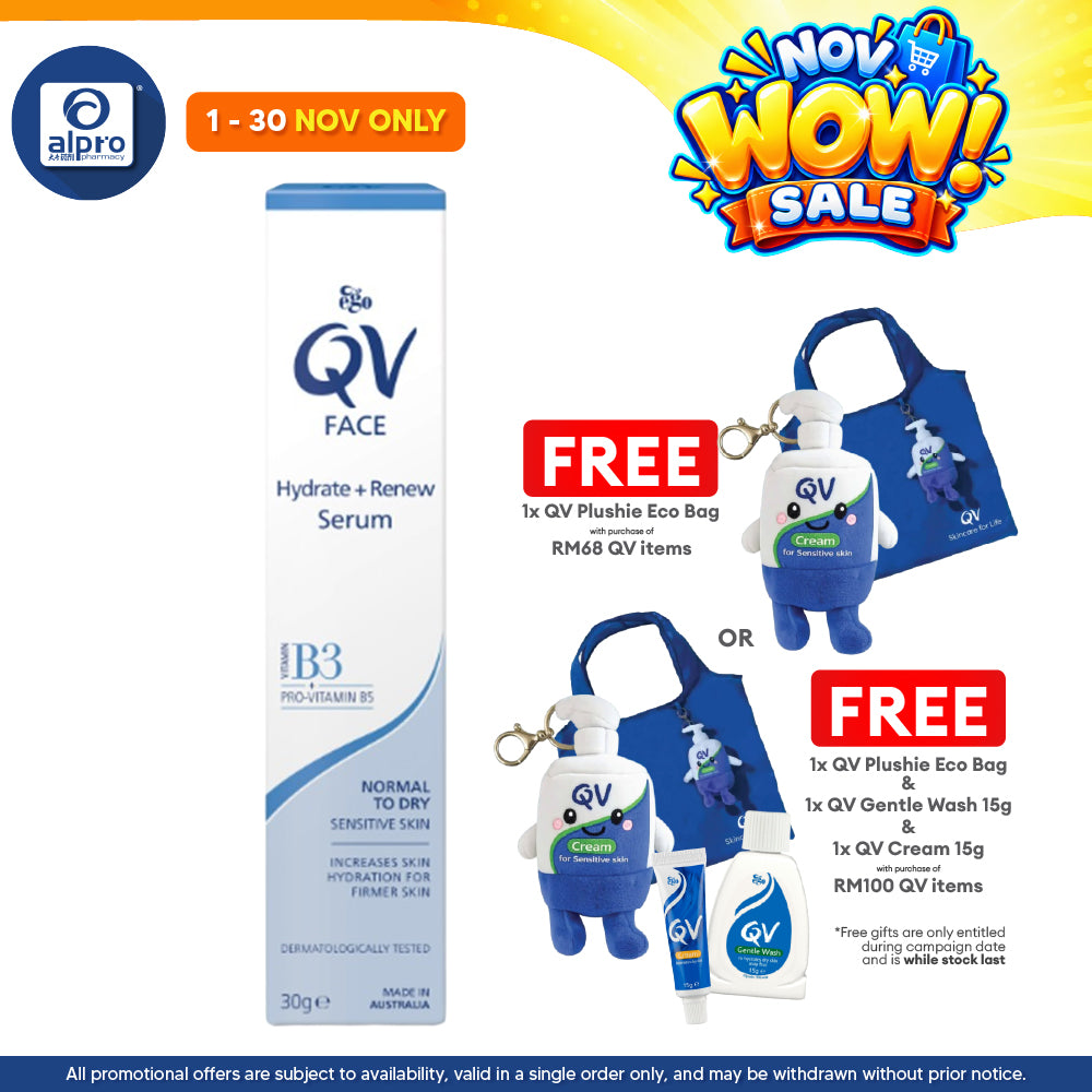 QV Face Hydrate And Renew Serum 30g | Helps Visibly Reduce Wrinkle Surface