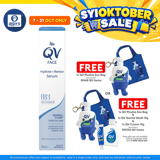 QV Face Hydrate And Renew Serum 30g | Helps Visibly Reduce Wrinkle Surface
