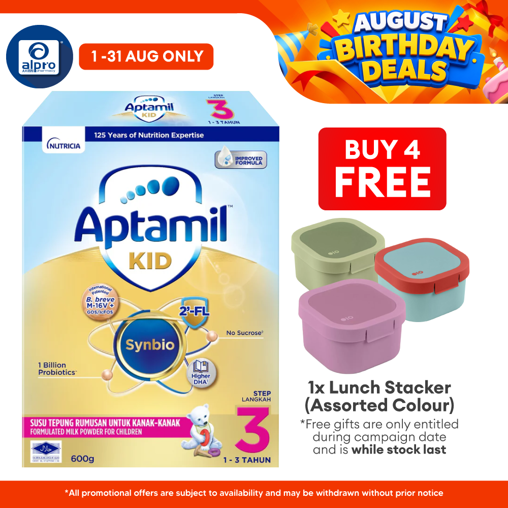 Aptamil Kid Growing-Up Formula 1~3 Years Step 3 600g | Supports Healthy Body Immunity DANONE