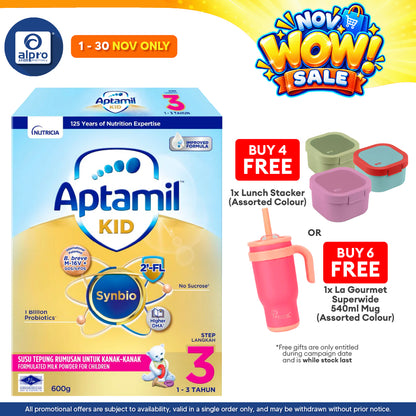 Aptamil Kid Growing-Up Formula 1~3 Years Step 3 600g | Supports Healthy Body Immunity