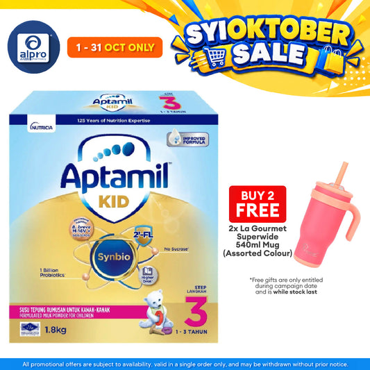 Aptamil Kid Growing-Up Formula 1~3 Years Step 3 1.8kg | Supports Healthy Body Immunity