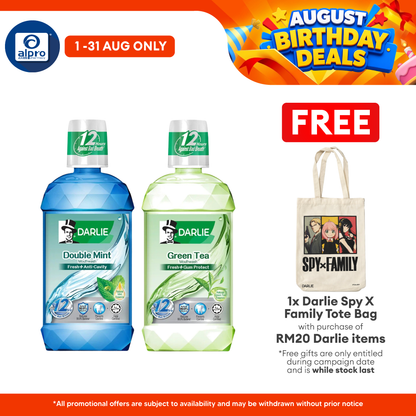 Darlie Mouth Rinse 500ml (Double Mint/ Green Tea) | Long Lasting Freshness Darlie